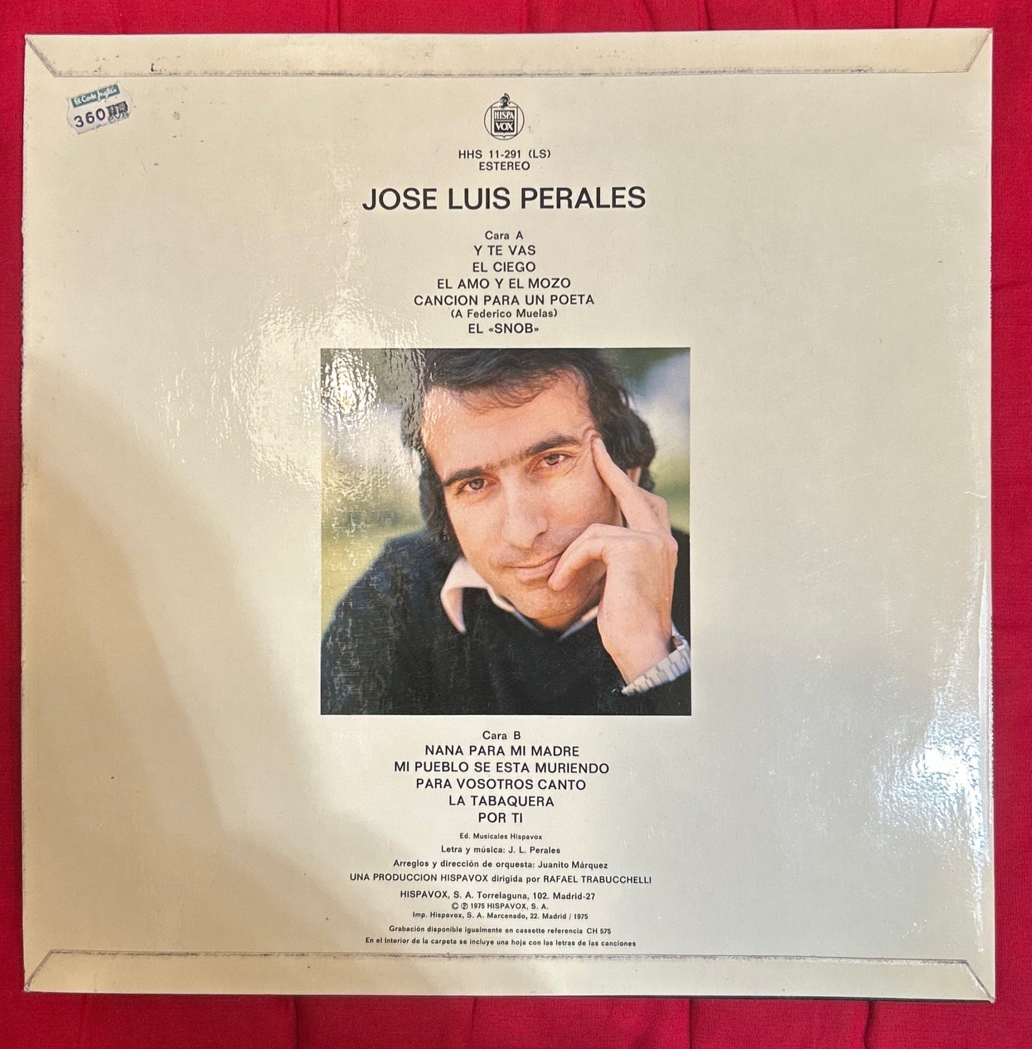 LP Jose Luis Perales – Para Vosotros Canto 2ª Mano - DISCOS NAKASHA
