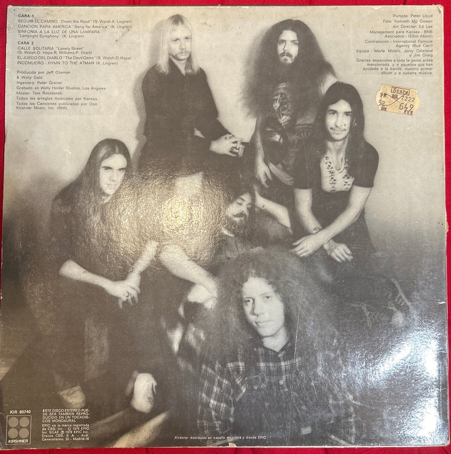 LP Kansas – Cancion Para America 2ª mano - DISCOS NAKASHA