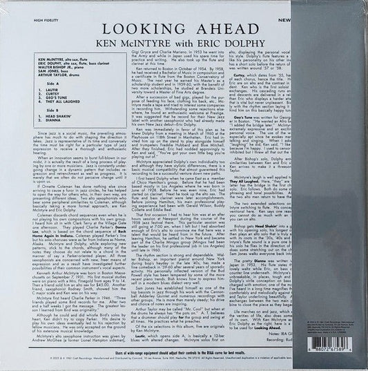 LP Ken McIntyre With Eric Dolphy – Looking Ahead Nuevo precintado - DISCOS NAKASHA