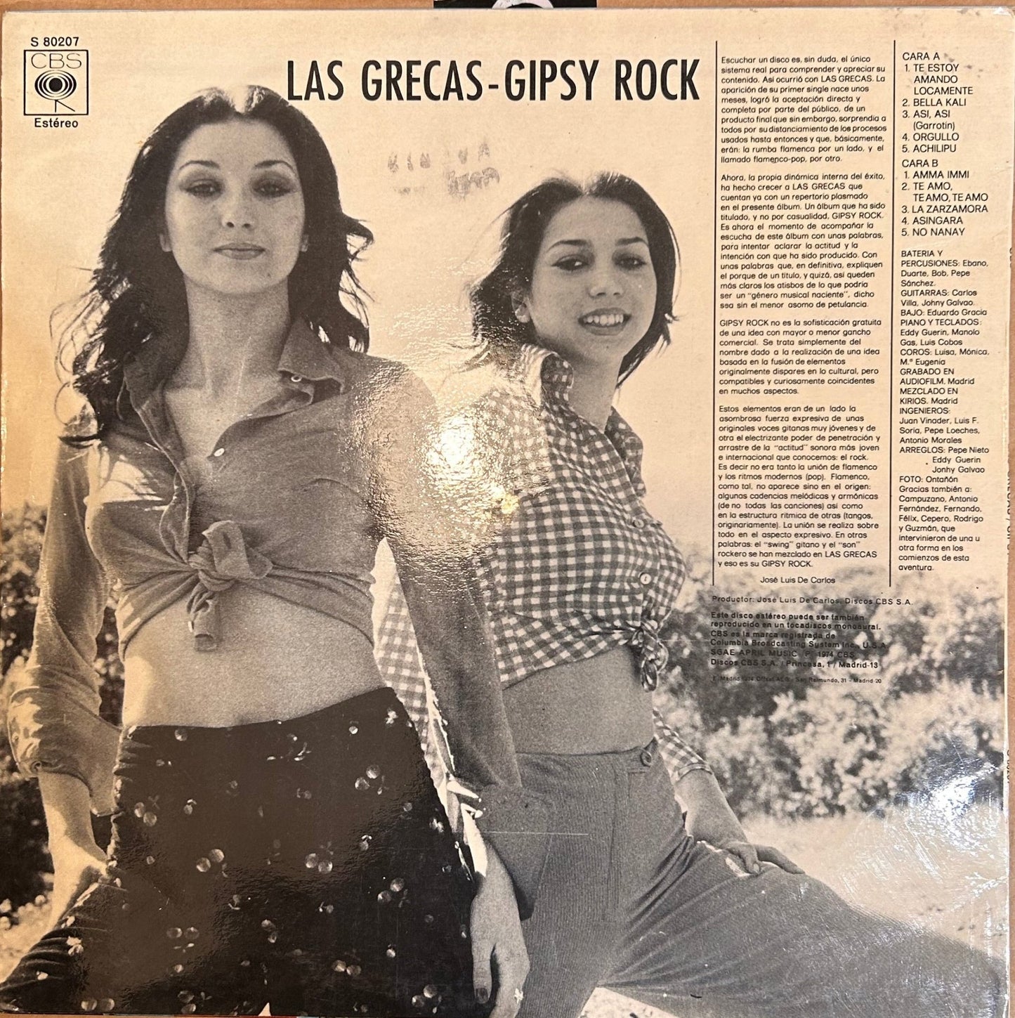 LP Las Grecas – Gipsy Rock 2ª Mano - DISCOS NAKASHA