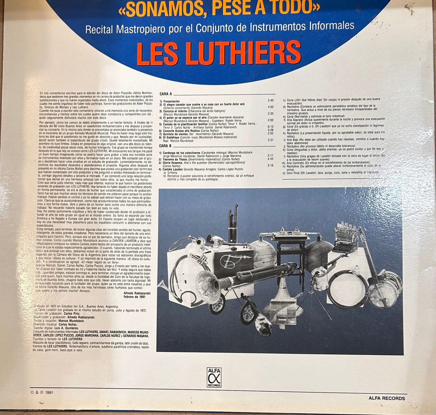 LP Les Luthiers – Sonamos, Pese A Todo 2ª mano (Producto exclusivo recogida en tienda) - DISCOS NAKASHA