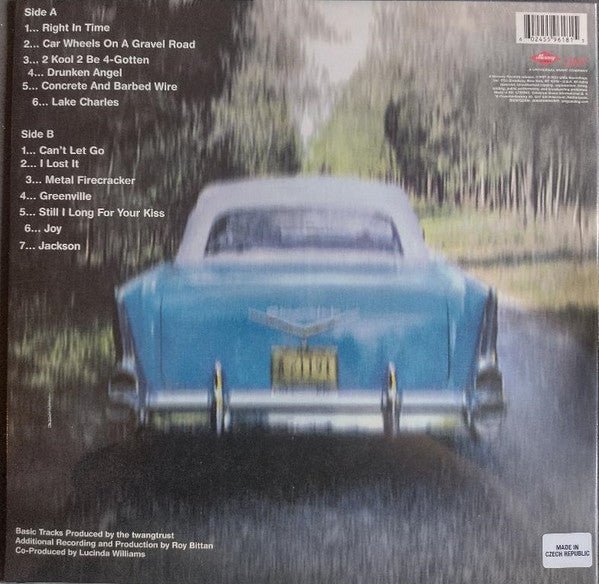 LP Lucinda Williams -Car wheels on a Travel Road Nuevo precintado - DISCOS NAKASHA