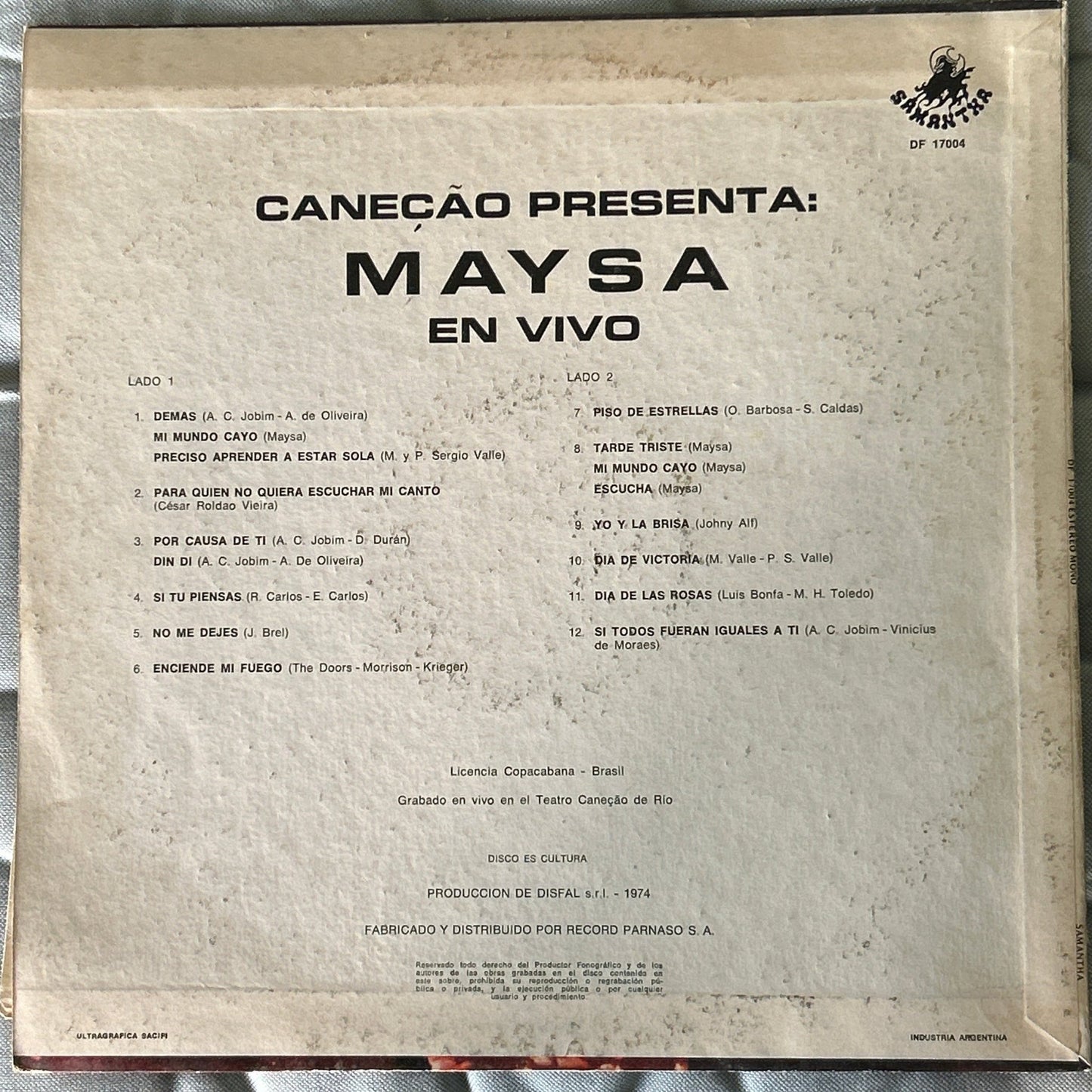 LP Maysa – Canecão Presenta: Maysa En Vivo 2ª Mano - DISCOS NAKASHA