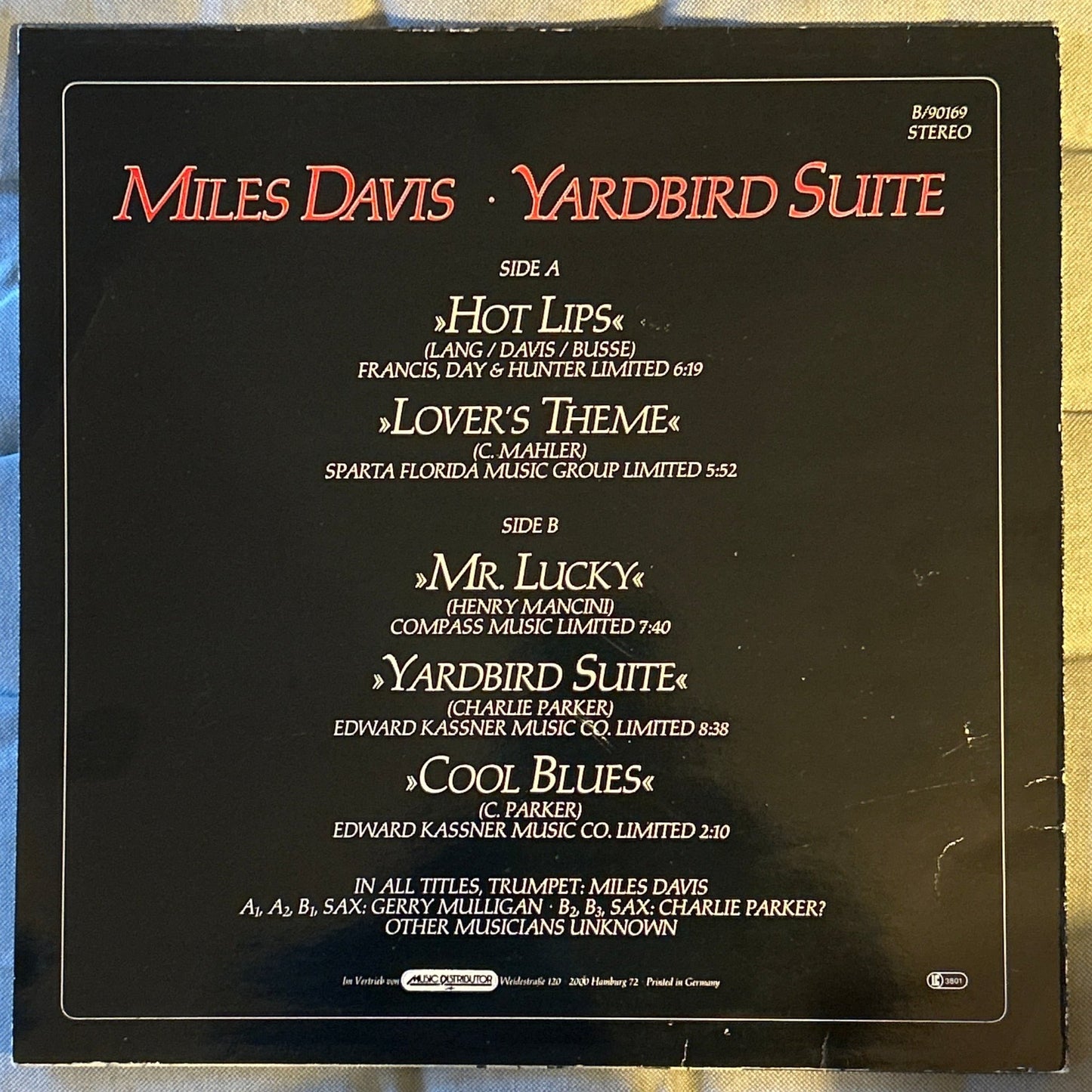 LP Miles Davis Featuring Gerry Mulligan – Yardbird Suite 2ª Mano - DISCOS NAKASHA