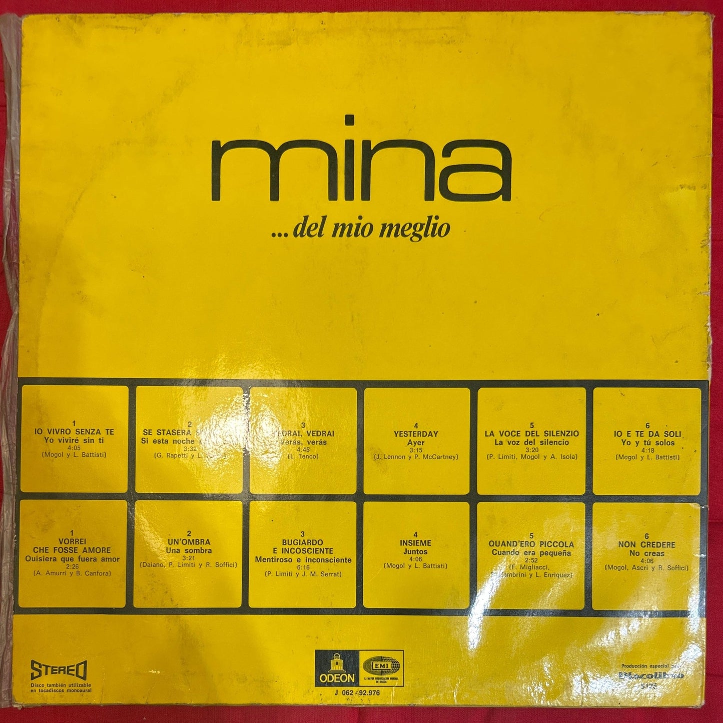LP Mina – ...Del Mio Meglio 2ª Mano (Producto exclusivo recogida en tienda) - DISCOS NAKASHA