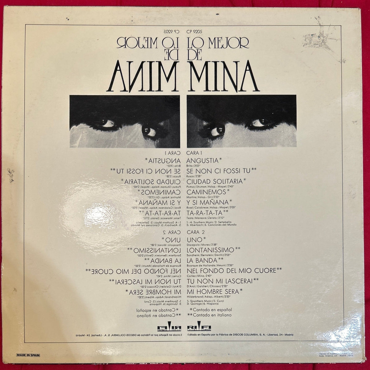 LP Mina – Lo Mejor De Mina 2ª Mano (Producto exclusivo recogida en tienda) - DISCOS NAKASHA