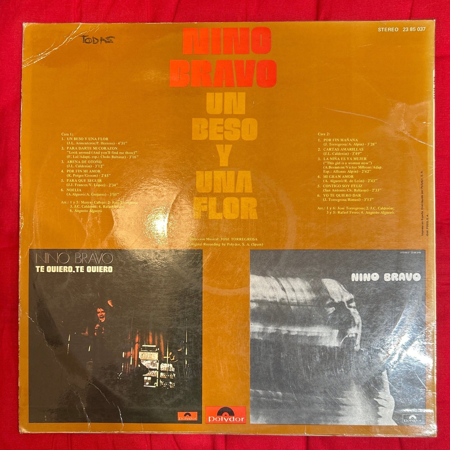 LP Nino Bravo - Un beso y una flor 2ª mano (Producto exclusivo recogida en tienda) - DISCOS NAKASHA
