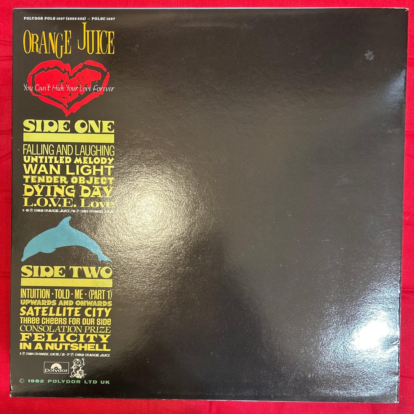 LP Orange Juice – You Can't Hide Your Love Forever 2ª mano - DISCOS NAKASHA
