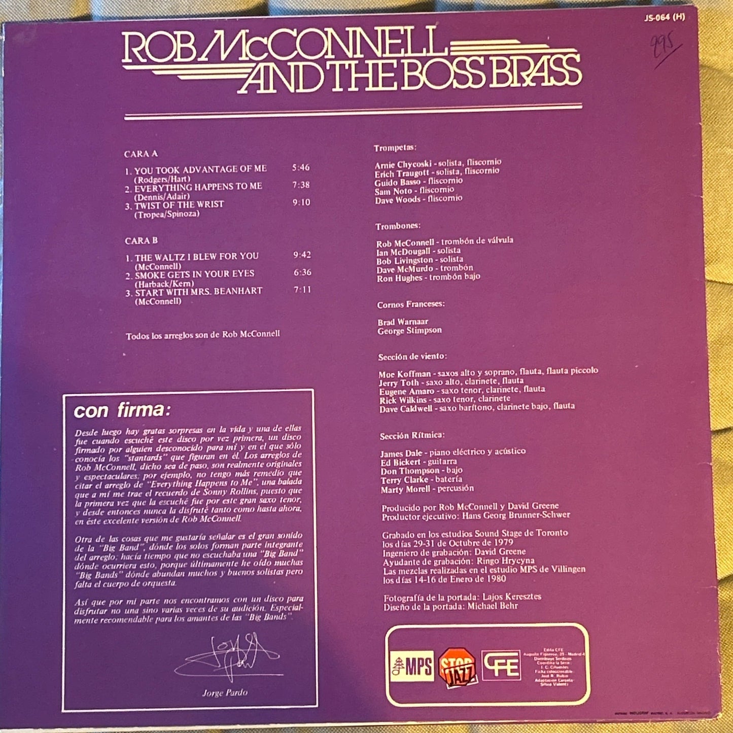 LP Rob McConnell And The Boss Brass – Present Perfect 2ª Mano - DISCOS NAKASHA