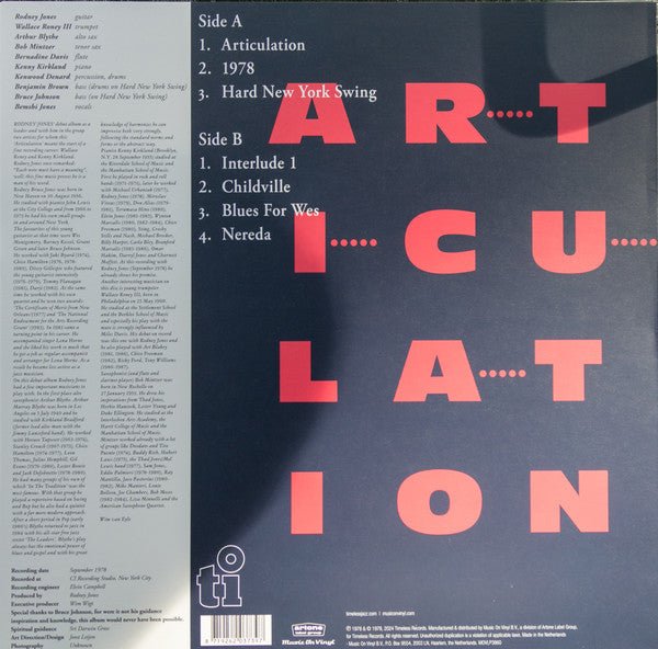 LP Rodney Jones – Articulation Nuevo precintado - DISCOS NAKASHA