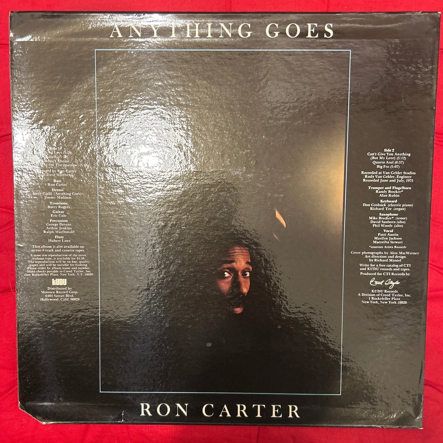 LP Ron Carter – Anything Goes Ed. USA 2ª Mano - DISCOS NAKASHA