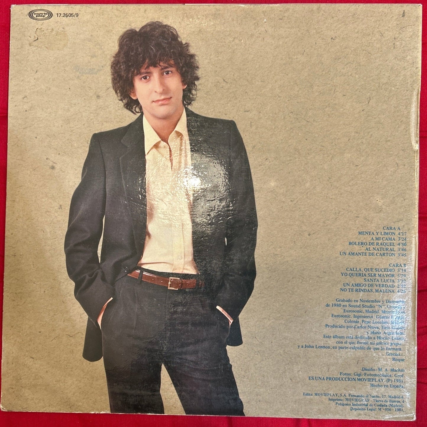 LP Roque Narvaja – Un Amante De Cartón 2ª Mano - DISCOS NAKASHA