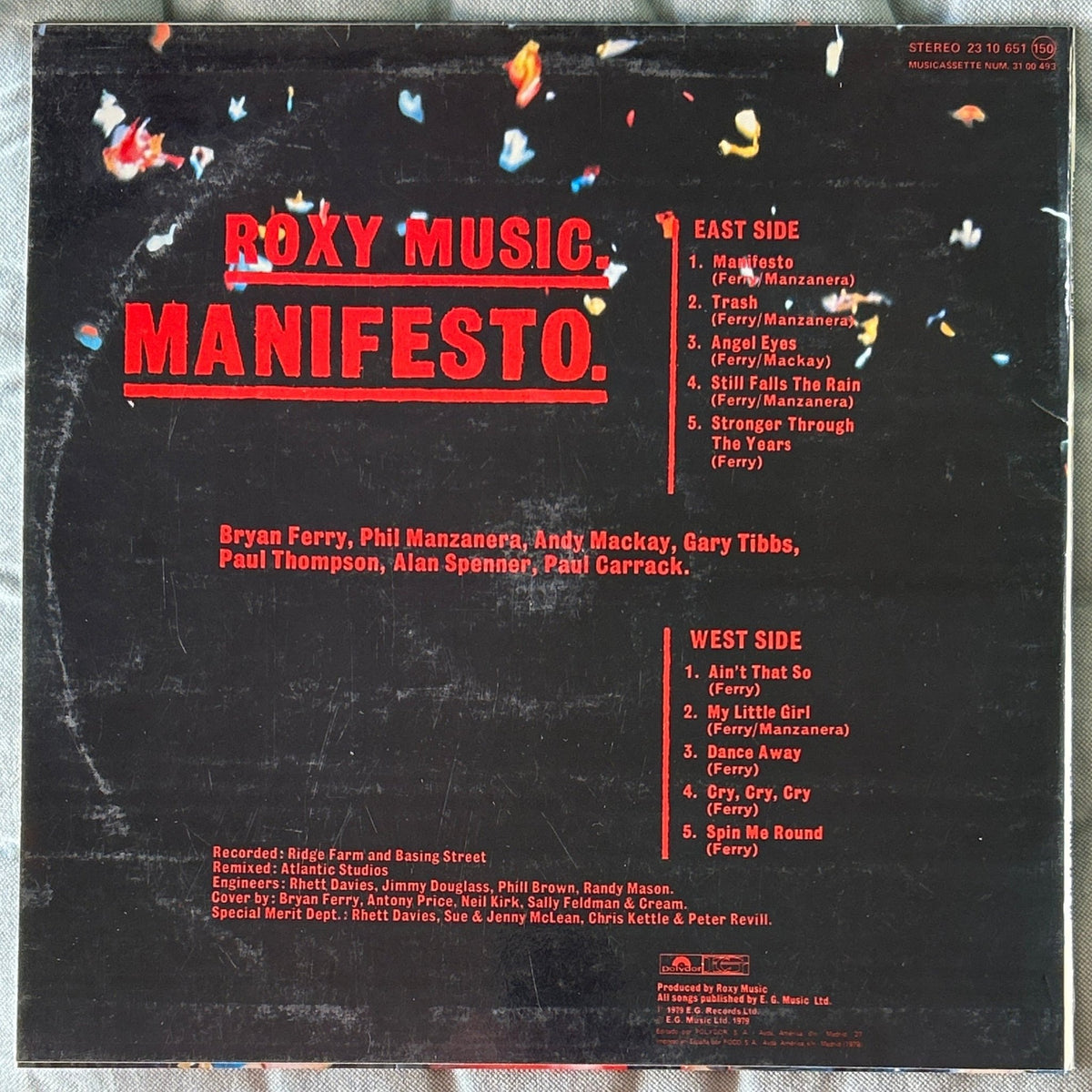 LP Roxy Music – Manifesto 2ª Mano - DISCOS NAKASHA