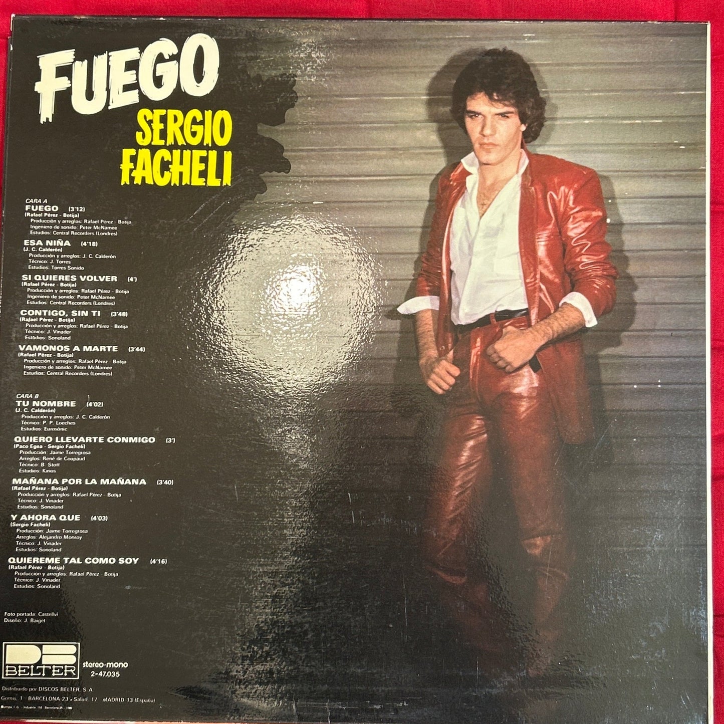 LP Sergio Facheli – Fuego 2ª mano - DISCOS NAKASHA