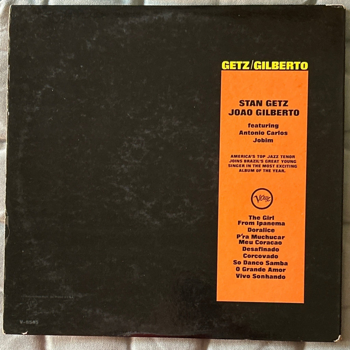LP Stan Getz / Joao Gilberto Featuring Antonio Carlos Jobim – Getz / Gilberto 2ª Mano - DISCOS NAKASHA