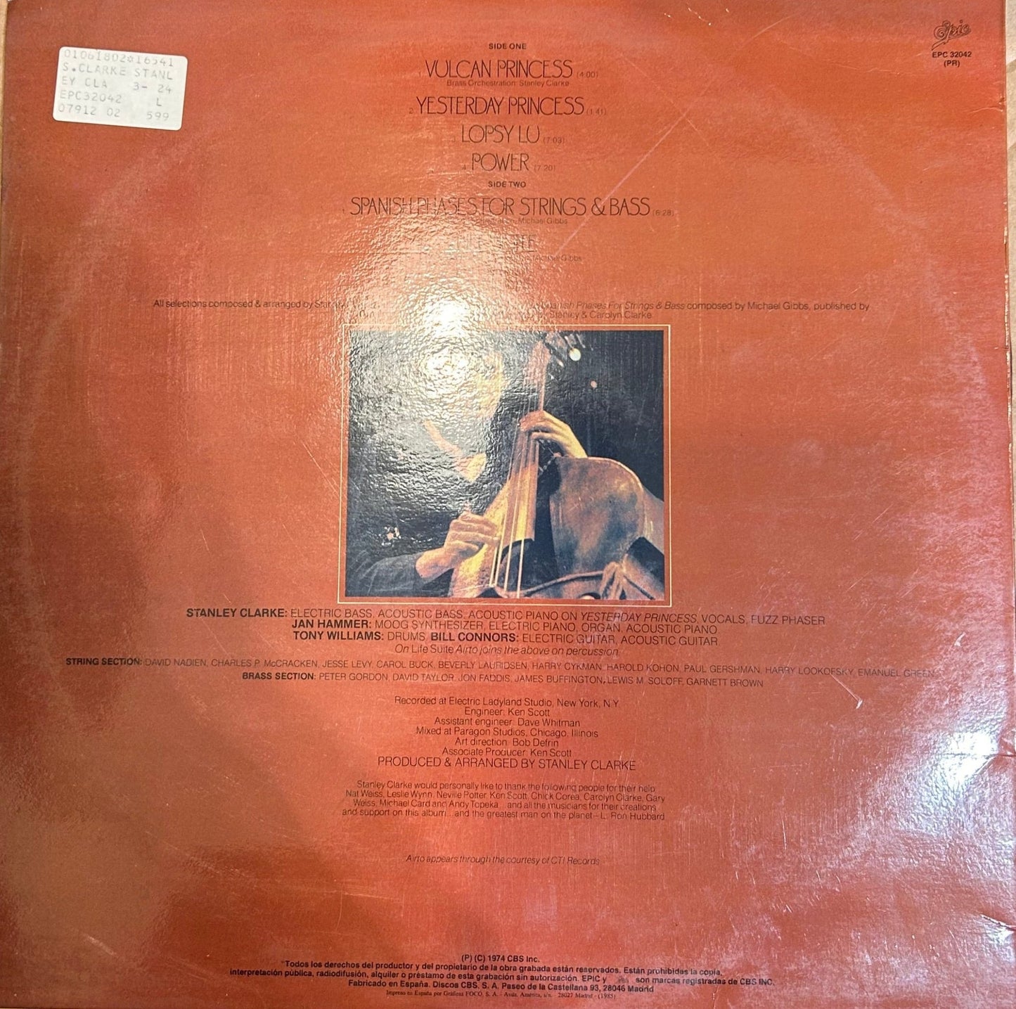 LP Stanley Clarke – Stanley Clarke 2ª Mano - DISCOS NAKASHA