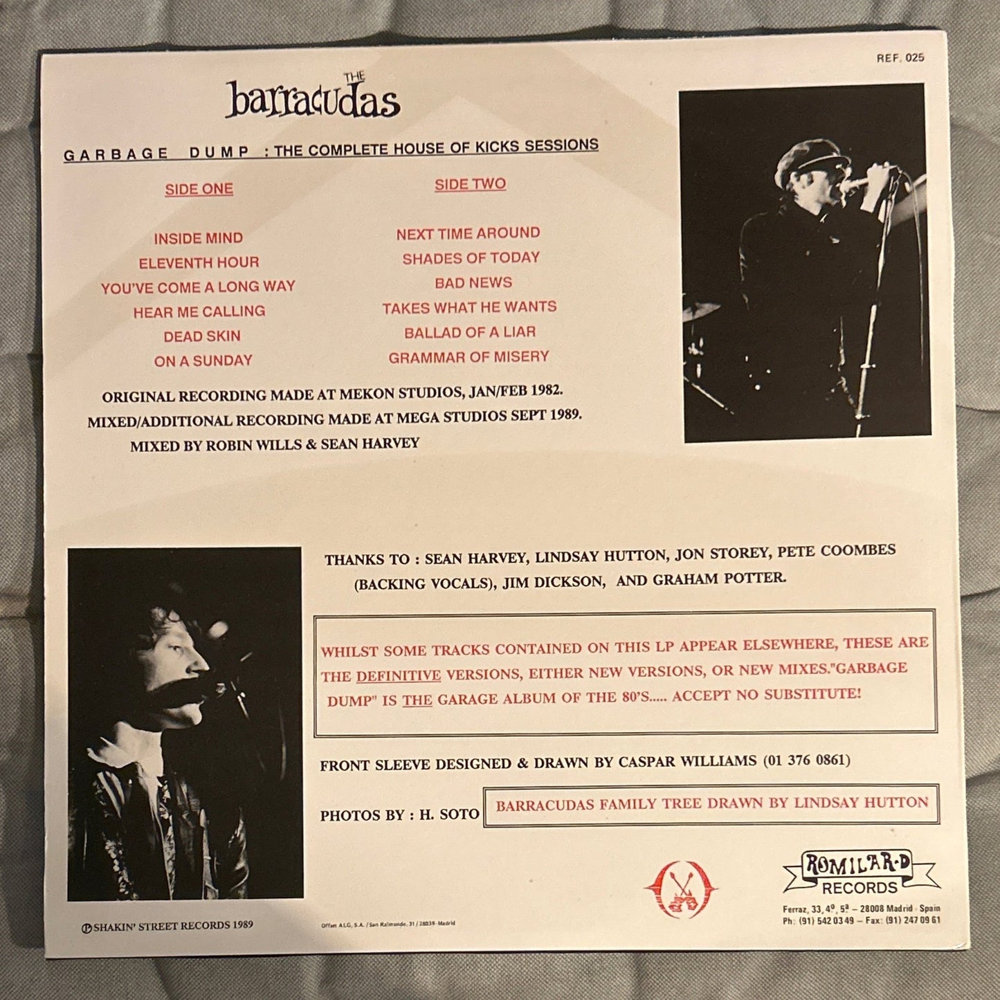 LP The Barracudas – The Garbage Dump Tapes: House Of Kicks Sessions-1982 2ª Mano - DISCOS NAKASHA