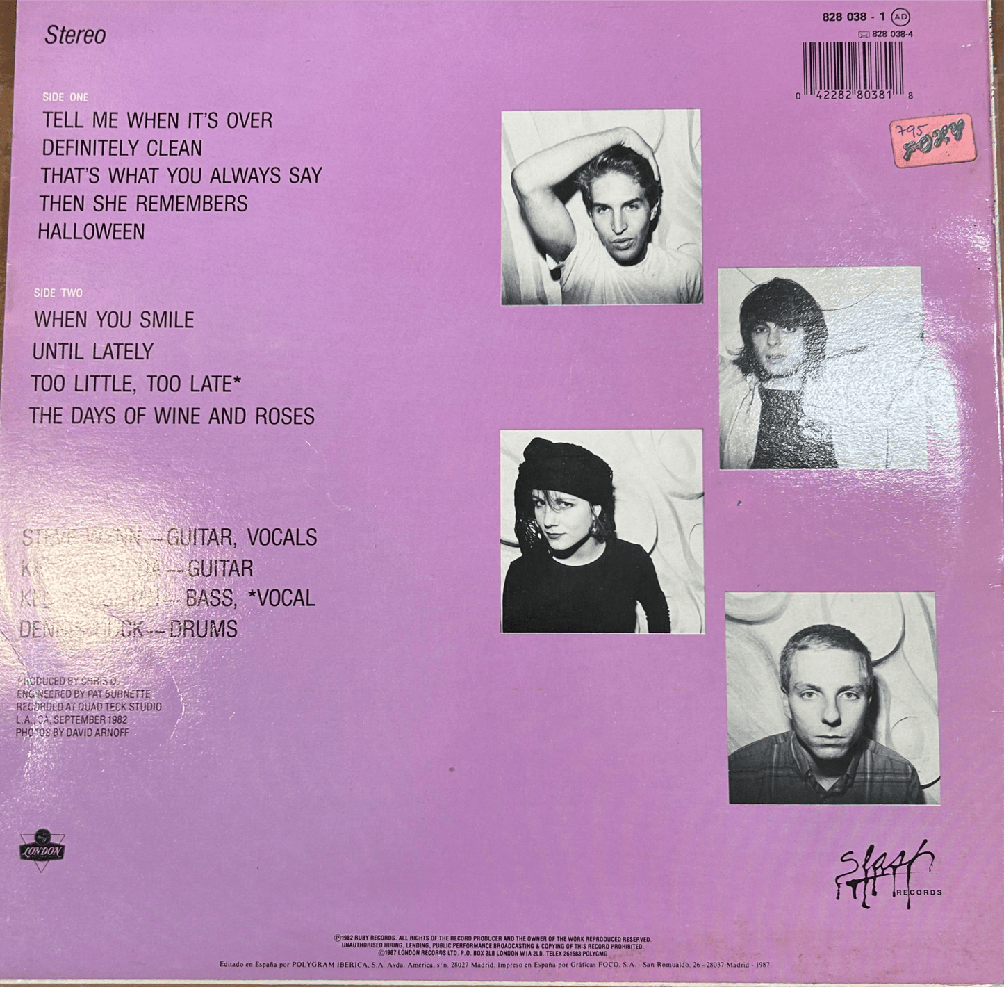 LP The Dream Syndicate – The Days Of Wine And Roses 2ª Mano - DISCOS NAKASHA