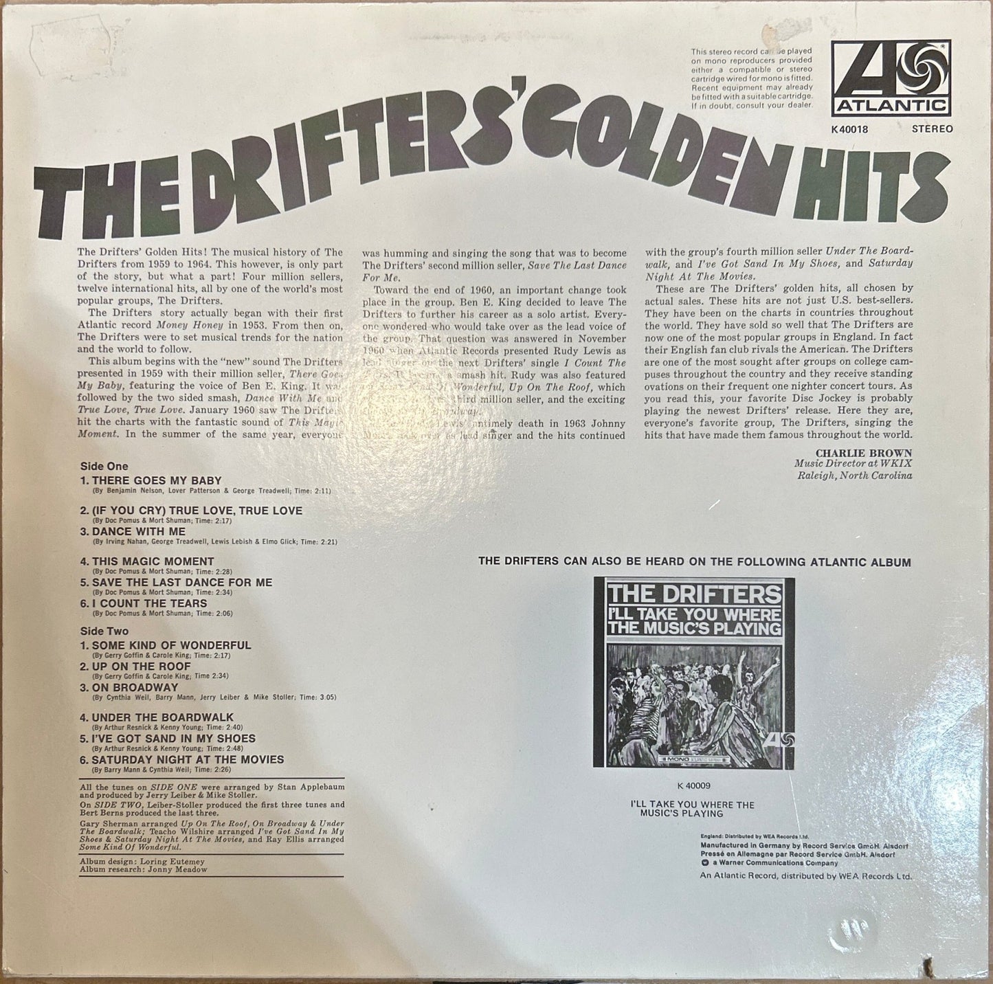 LP The Drifters – The Drifters' Golden Hits 2ª Mano - DISCOS NAKASHA