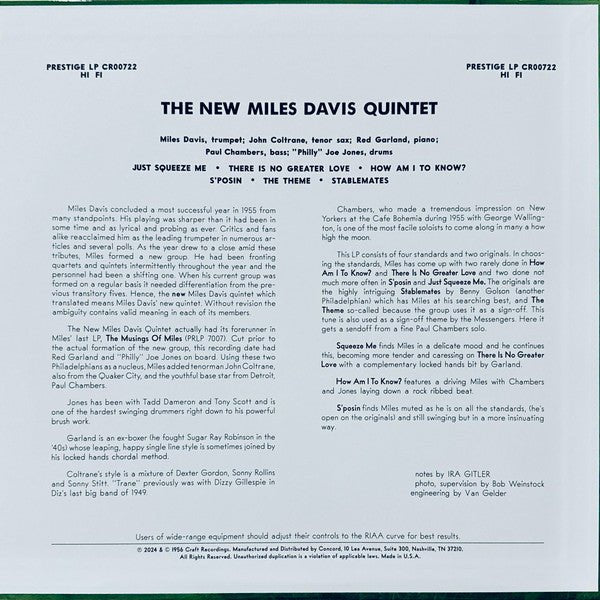 LP The New Miles Davis Quintet – Miles Nuevo precintado - DISCOS NAKASHA
