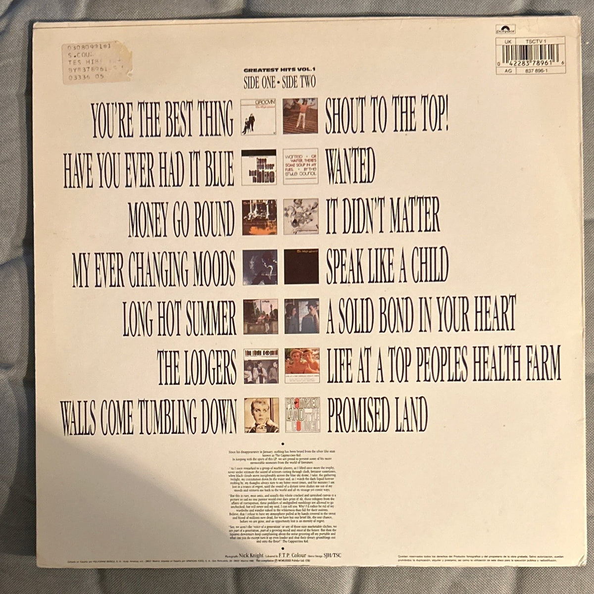 LP The Style Council – The Singular Adventures Of The Style Council 2ª mano - DISCOS NAKASHA