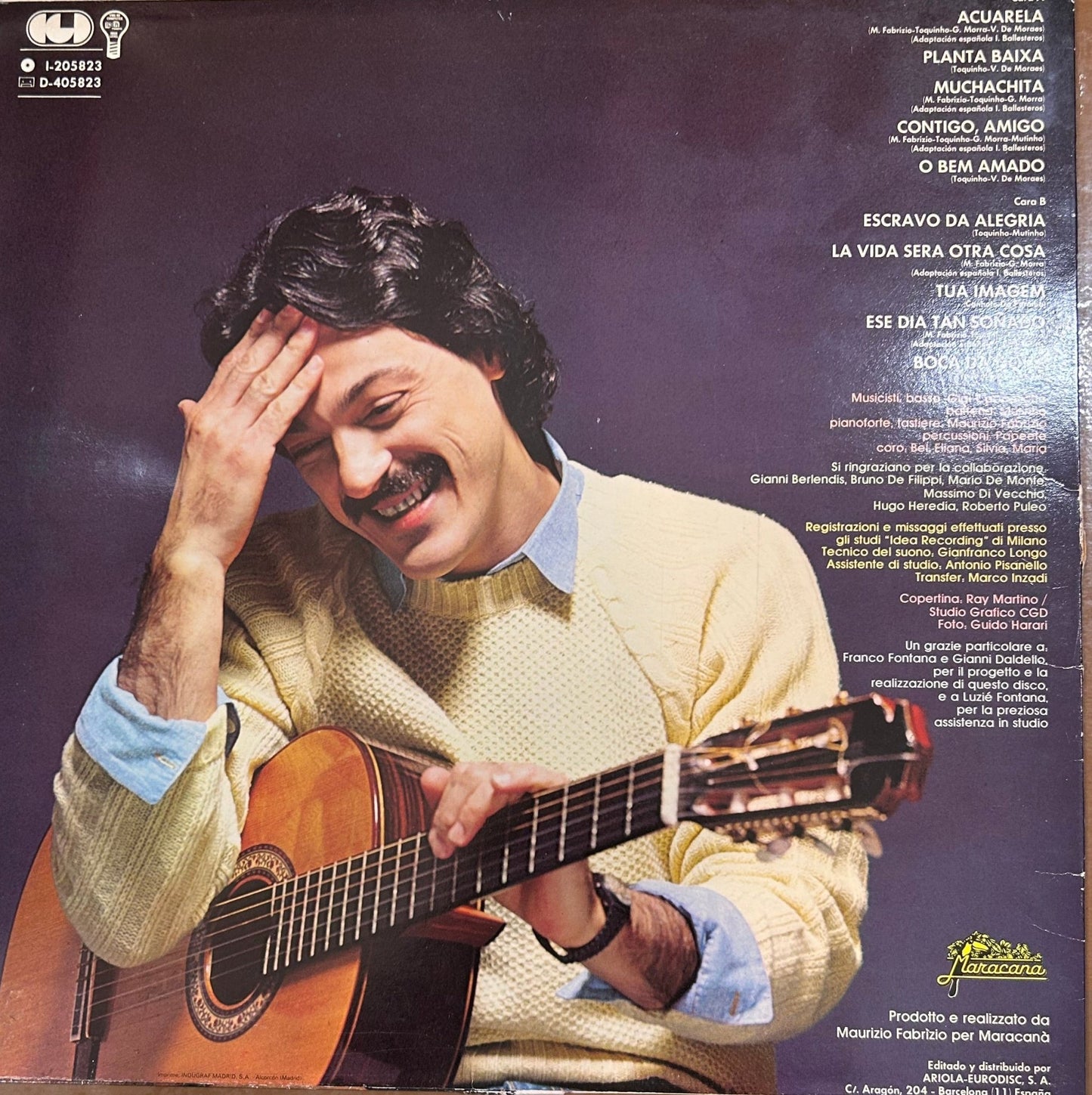 LP Toquinho – Acuarela 2ª Mano - DISCOS NAKASHA