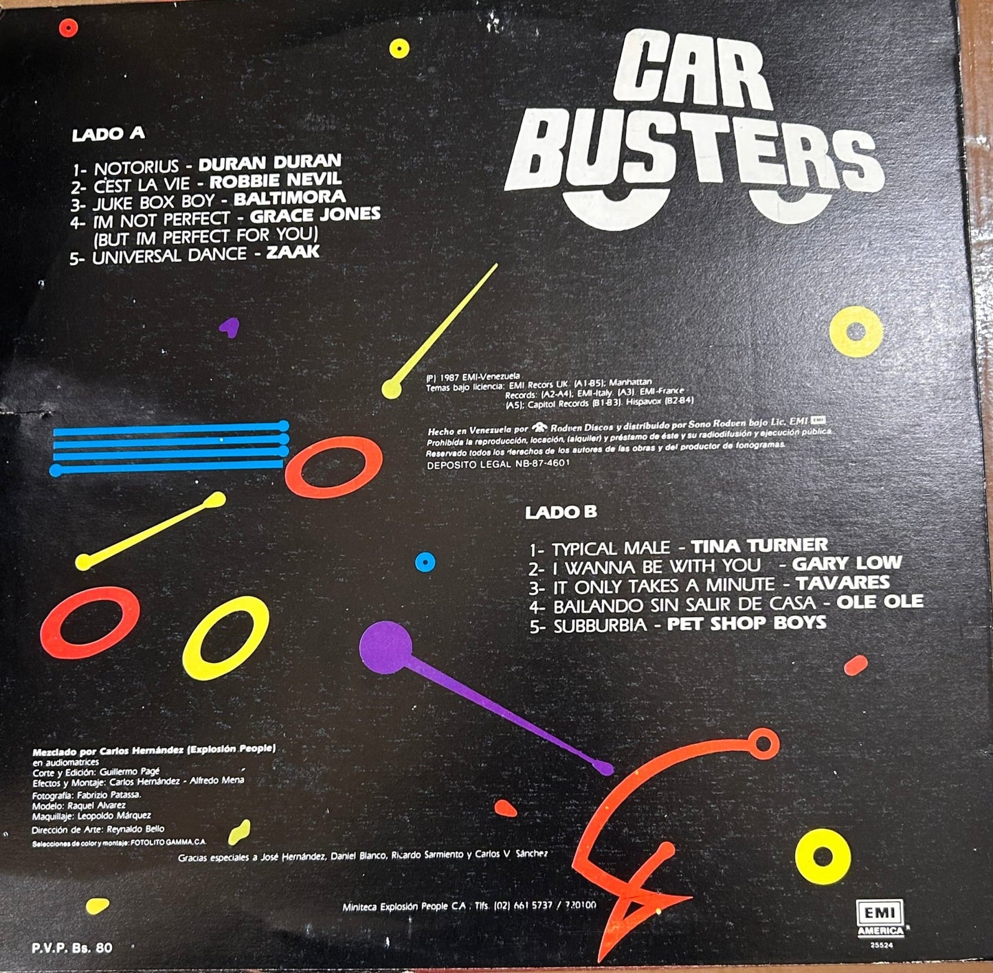LP V/A – Car Busters 2ª Mano - DISCOS NAKASHA