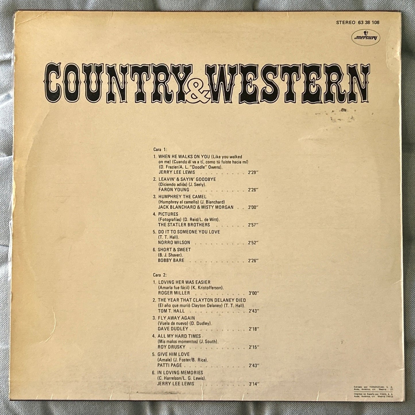 LP V/A - Country & Western Vol. 4 2ª Mano (Producto exclusivo recogida en tienda) - DISCOS NAKASHA