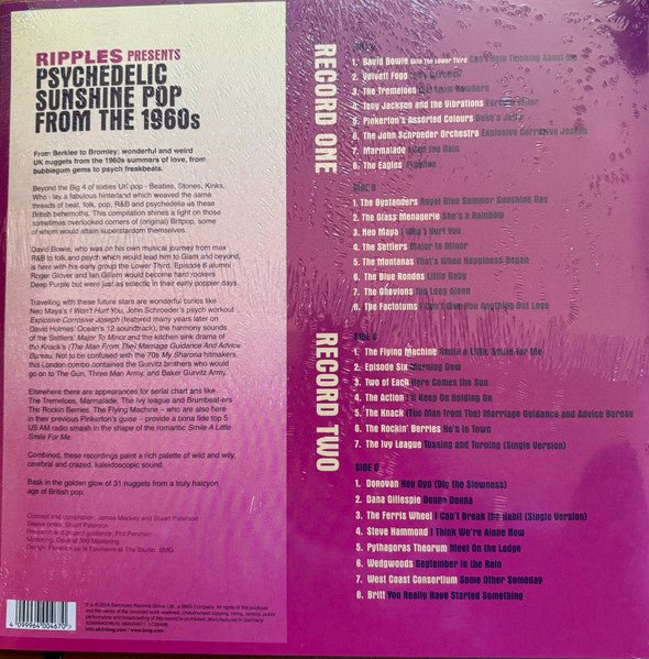 LP V/A – Ripples Presents Psychedelic Sunshine Pop From The 1960s Nuevo precintado - DISCOS NAKASHA
