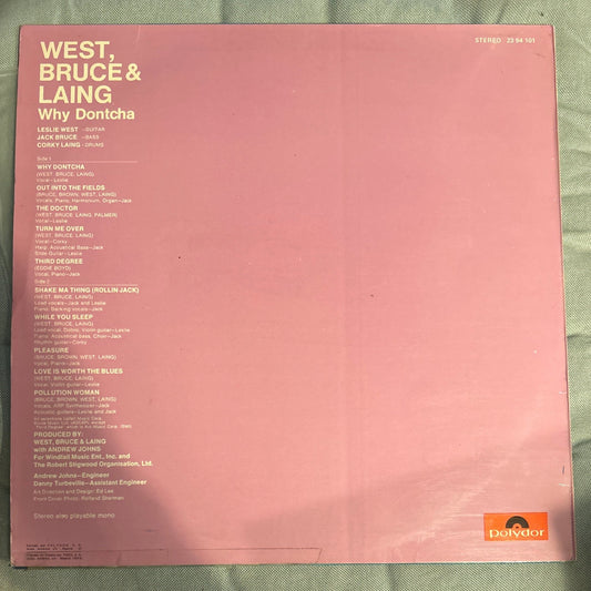 LP West, Bruce & Laing – Why Dontcha 2ª Mano - DISCOS NAKASHA