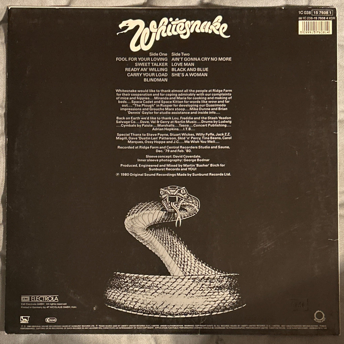 LP Whitesnake – Ready An' Willing 2ª Mano - DISCOS NAKASHA