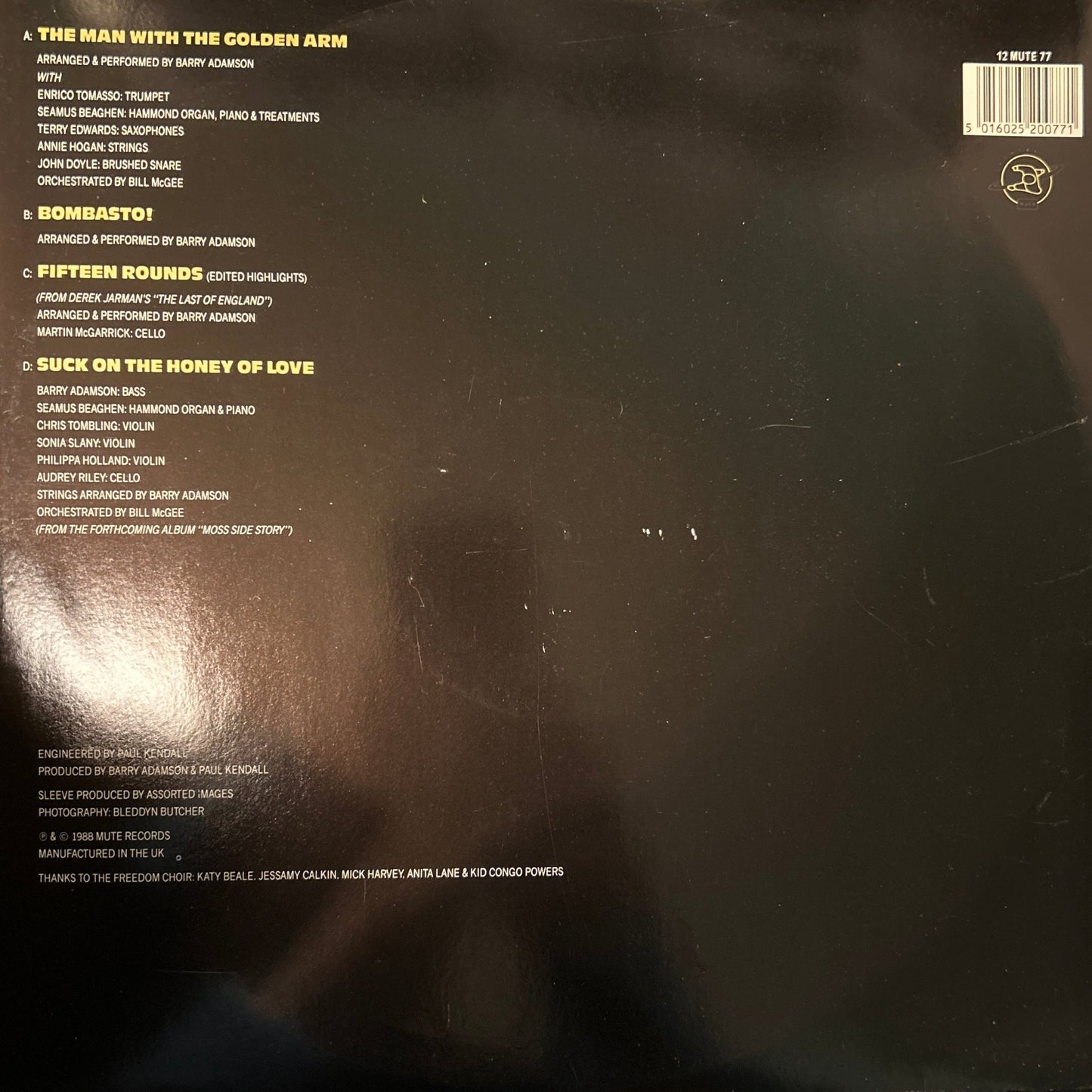 MAXISINGLE Barry Adamson – The Man With The Golden Arm 2ª Mano - DISCOS NAKASHA