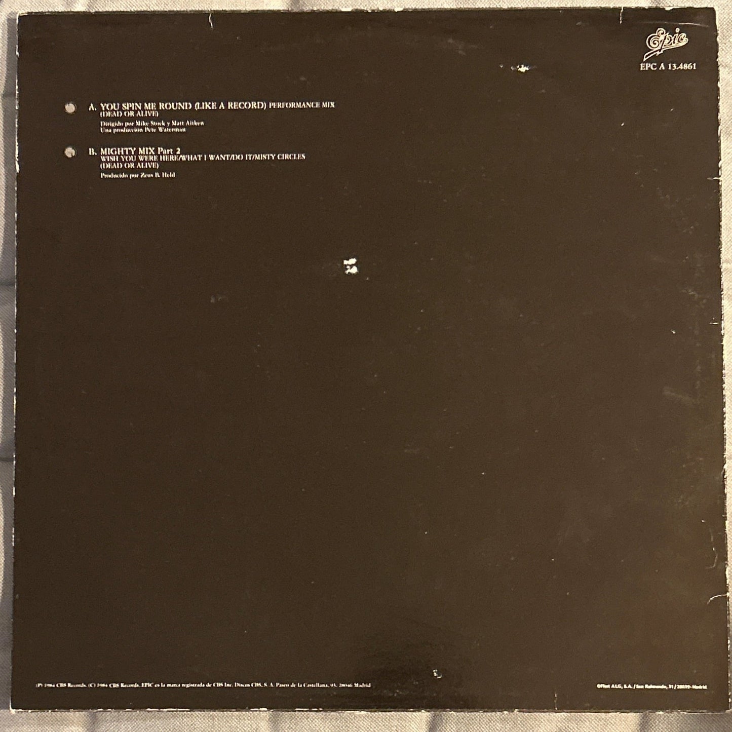 MAXISINGLE Dead Or Alive – You Spin Me Round (Like A Record) 2ª Mano - DISCOS NAKASHA