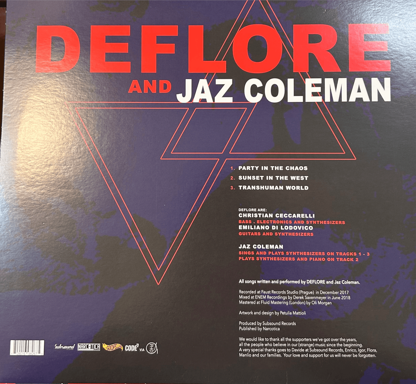 MAXISINGLE Deflore, Jaz Coleman – Party In The Chaos 2ª Mano - DISCOS NAKASHA