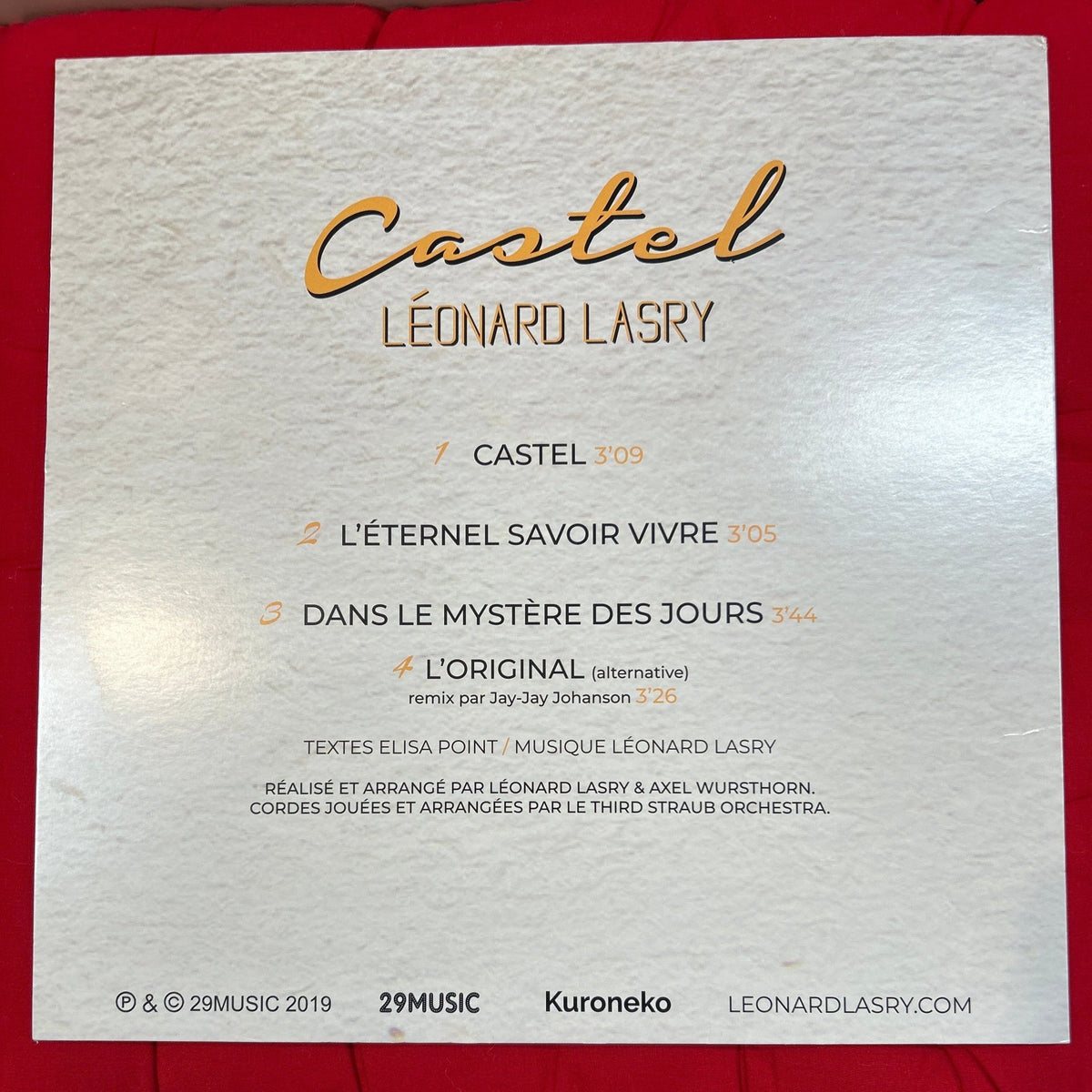 MAXISINGLE Leonard Lasry – Castel 2ª Mano - DISCOS NAKASHA