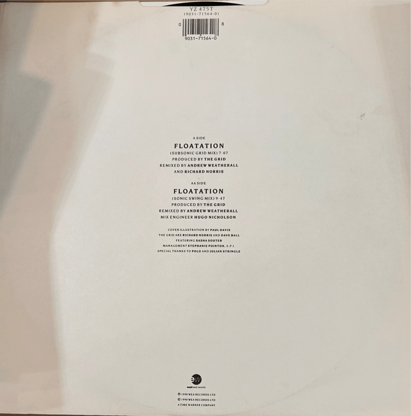MAXISINGLE The Grid – Floatation 2ª Mano - DISCOS NAKASHA