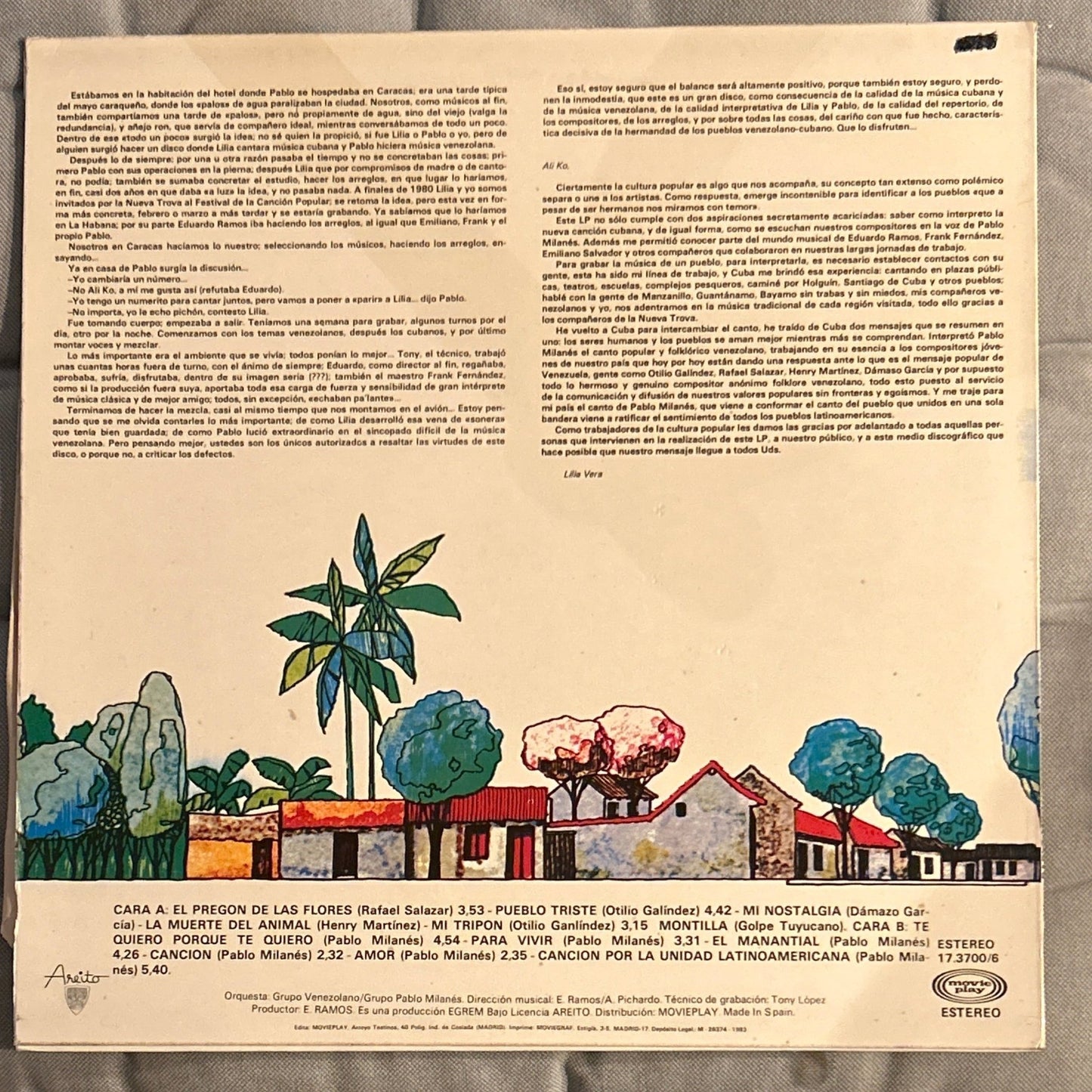 Pablo Milanés Y Lilia Vera – El Pregón De Las Flores - DISCOS NAKASHA