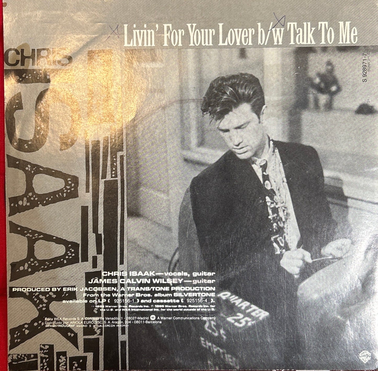 Single Chris Isaak – Livin' For Your Lover 2ª Mano - DISCOS NAKASHA