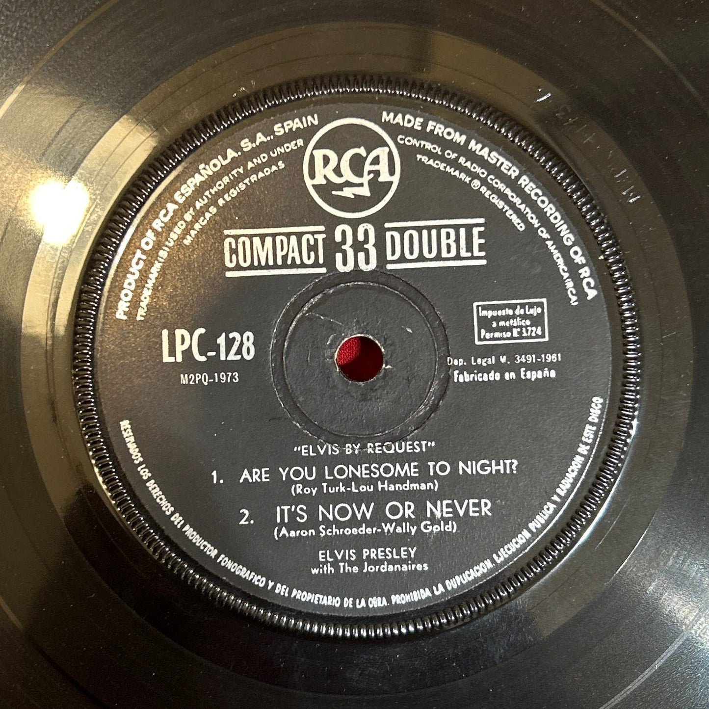SINGLE Elvis Presley With The Jordanaires – Elvis By Request 2ª Mano - DISCOS NAKASHA