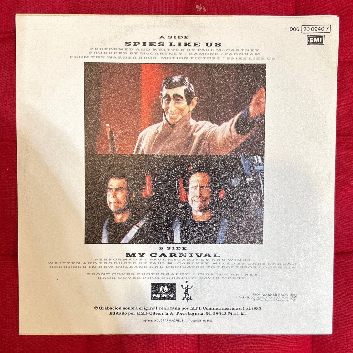 SINGLE Paul McCartney – Spies Like Us 2ª mano (Producto exclusivo recogida en tienda) - DISCOS NAKASHA