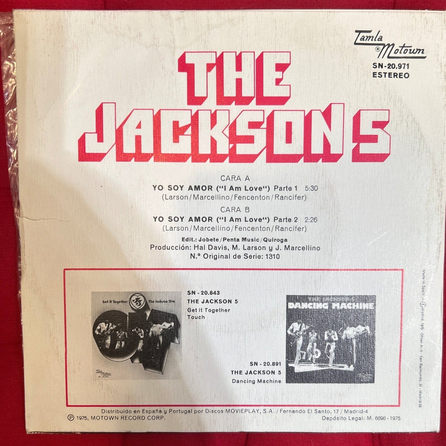 SINGLE The Jackson 5 – Yo Soy Amor = I Am Love 2ª mano - DISCOS NAKASHA