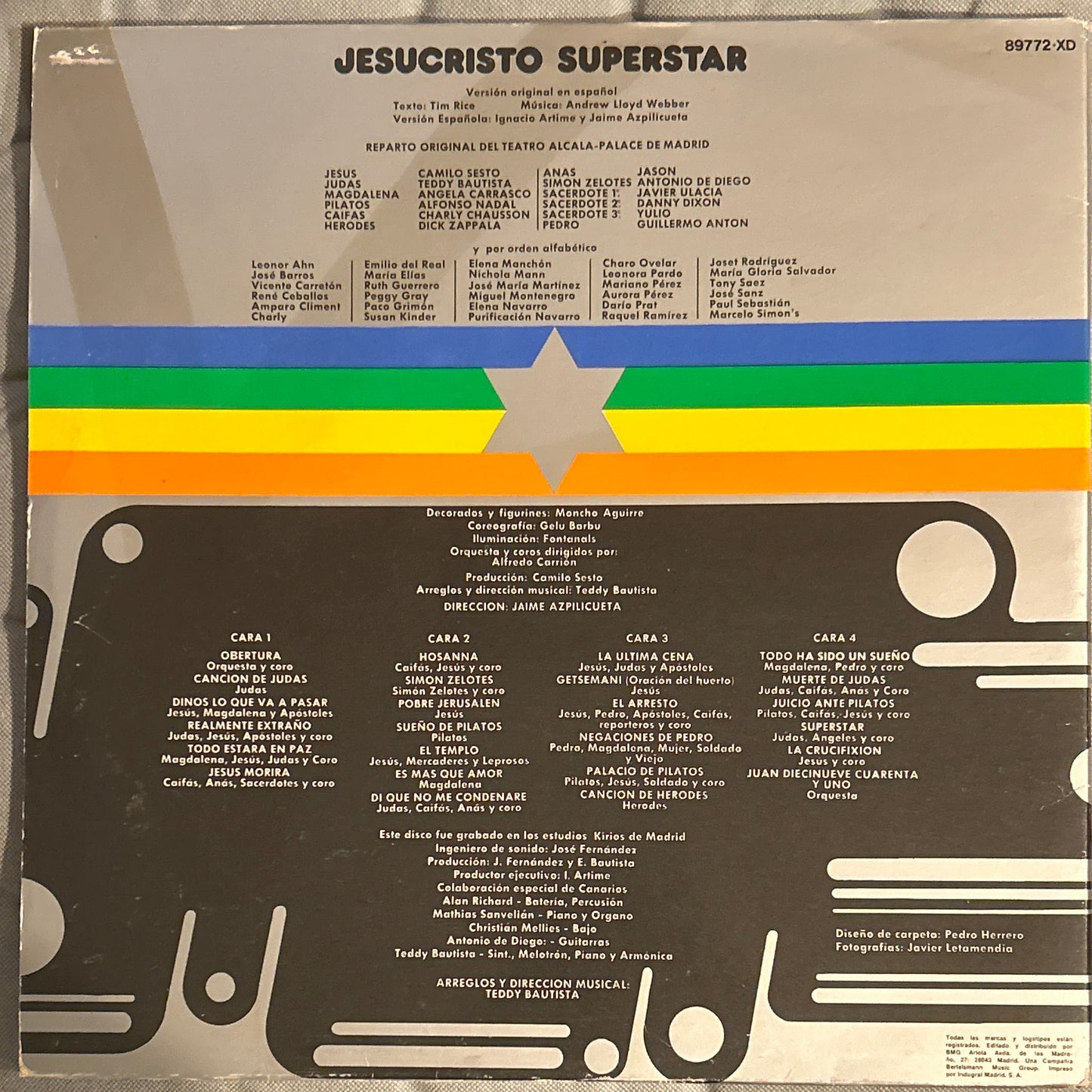 LP Banda Sonora -  Jesucristo Superstar (Camilo Sesto / Teddy Bautista / Angela Carrasco) 2ª Mano (Copia)