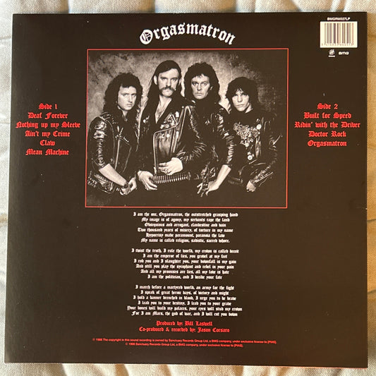 LP Motorhead ‎– Orgasmatron 2ª mano