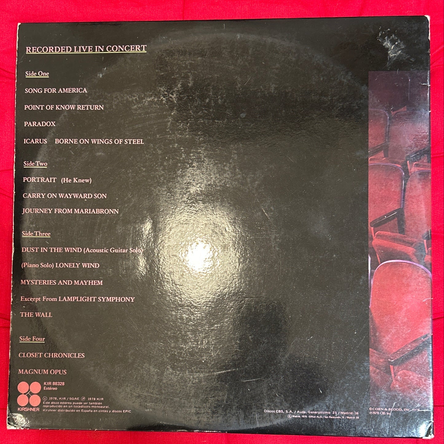 LP Kansas  ‎– Two For The Show 2ª mano