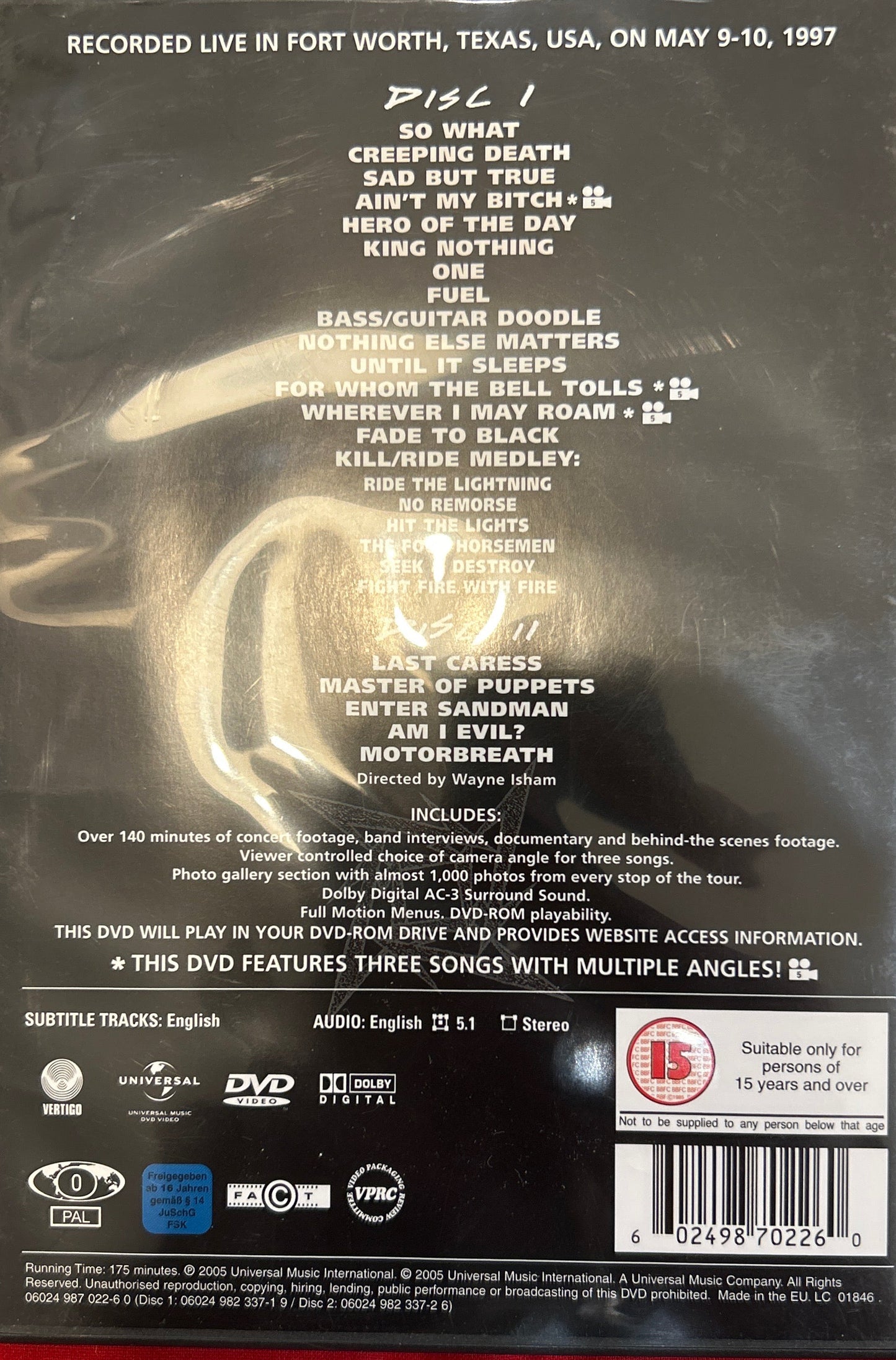DVD Metallica ‎– Cunning Stunts 2ª Mano (Producto exclusivo recogida en tienda)