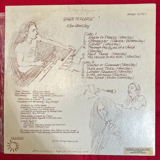 LP Ken Hensley – Eager To Please 2ª mano