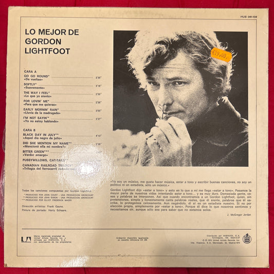 LP Gordon Lightfoot – The Best Of Gordon Lightfoot 2ª Mano (Producto exclusivo recogida en tienda)