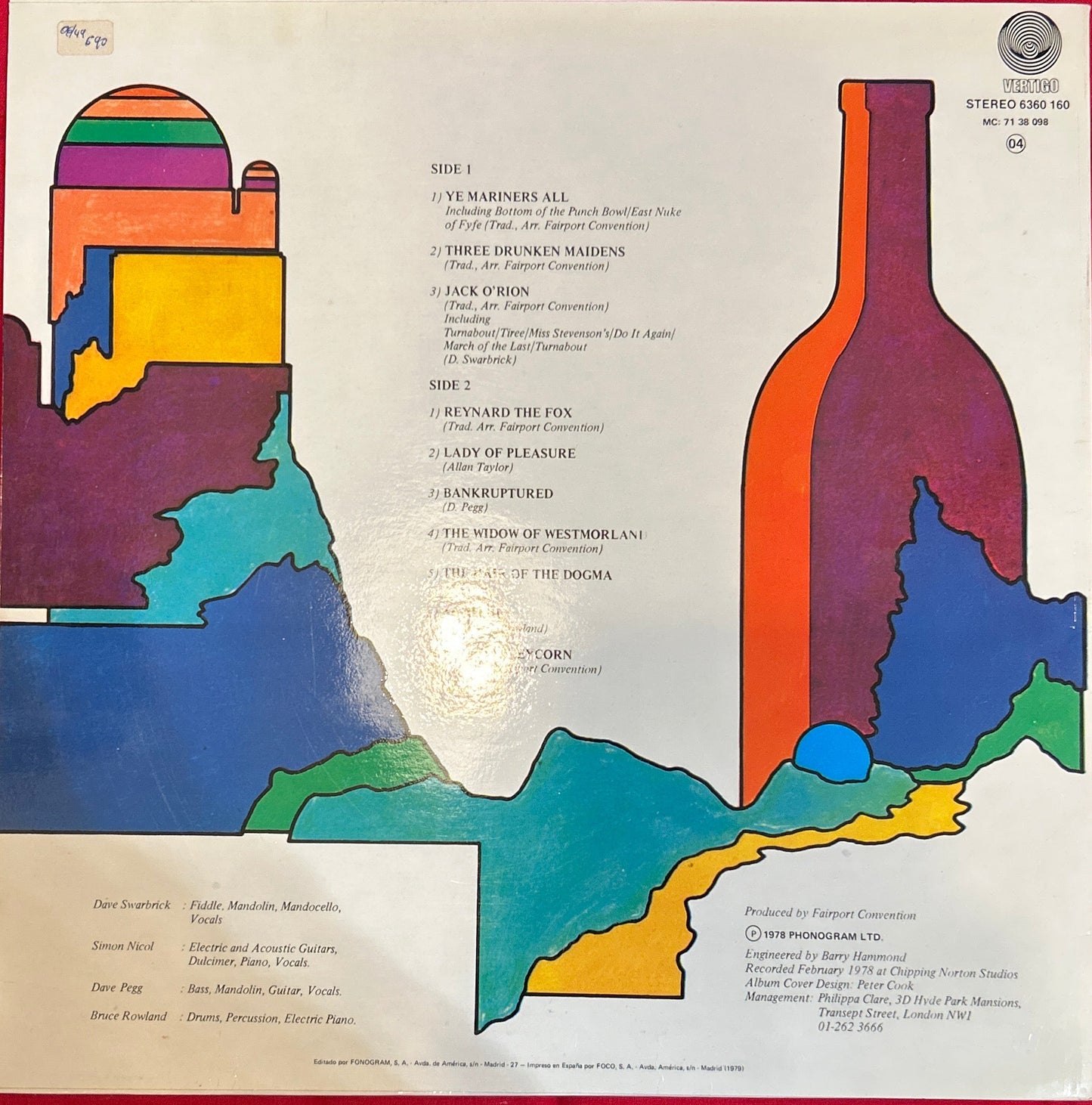 LP Fairport Convention ‎– Tipplers Tales 2ª Mano