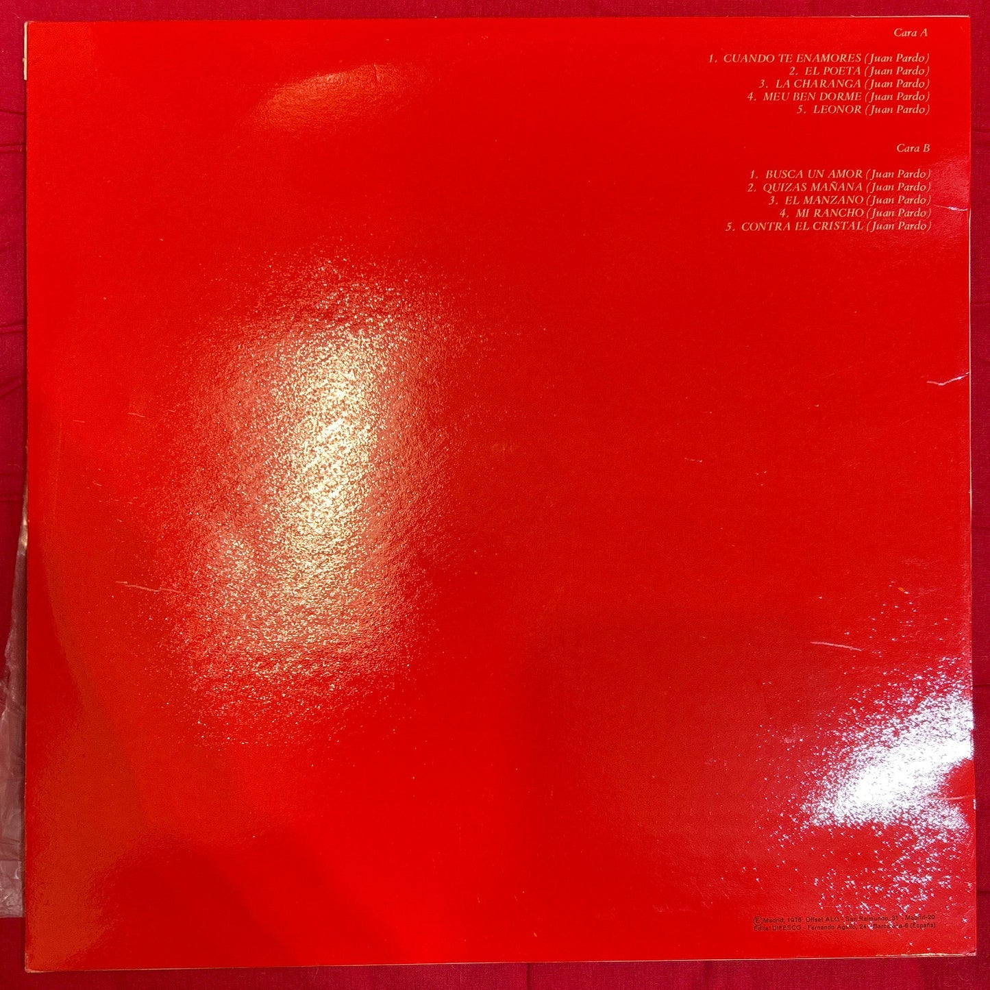 LP Juan Pardo ‎– Juan Pardo 2ª mano (Producto exclusivo recogida en tienda)