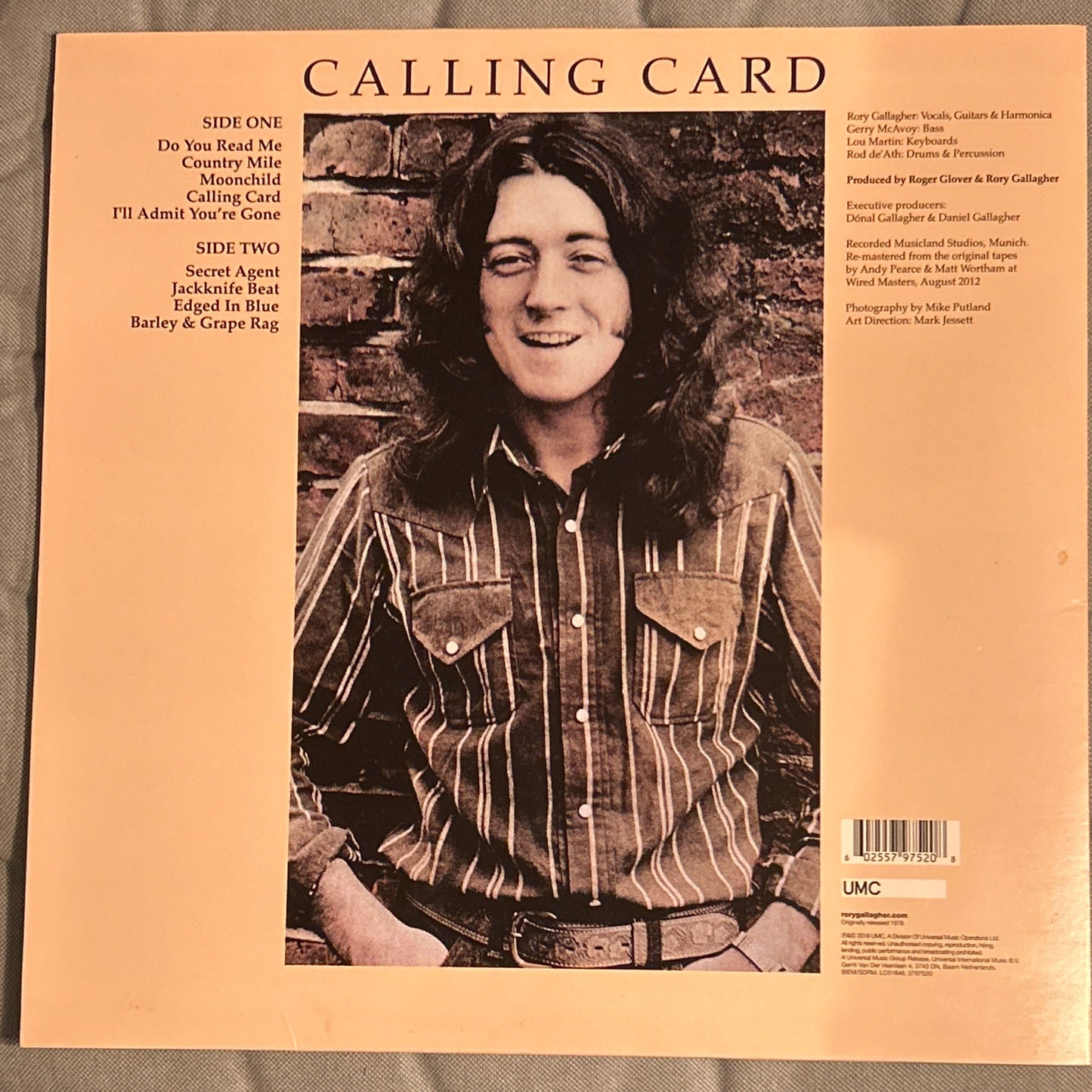 LP Rory Gallagher ‎– Calling Card 2ª Mano